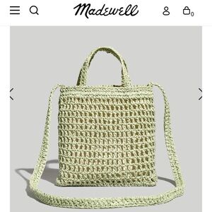 Madewell The Small Transport Crossbody Straw Edition Forgotten Landscape NWOT